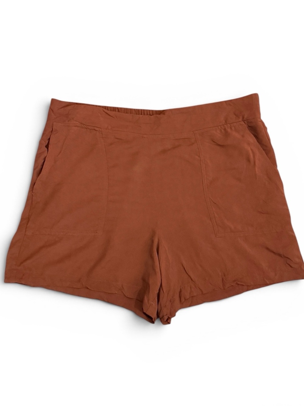 Wildfox Rust Brown Pull-On Pocket Shorts Women’s L Relaxed Casual Soft Shorts